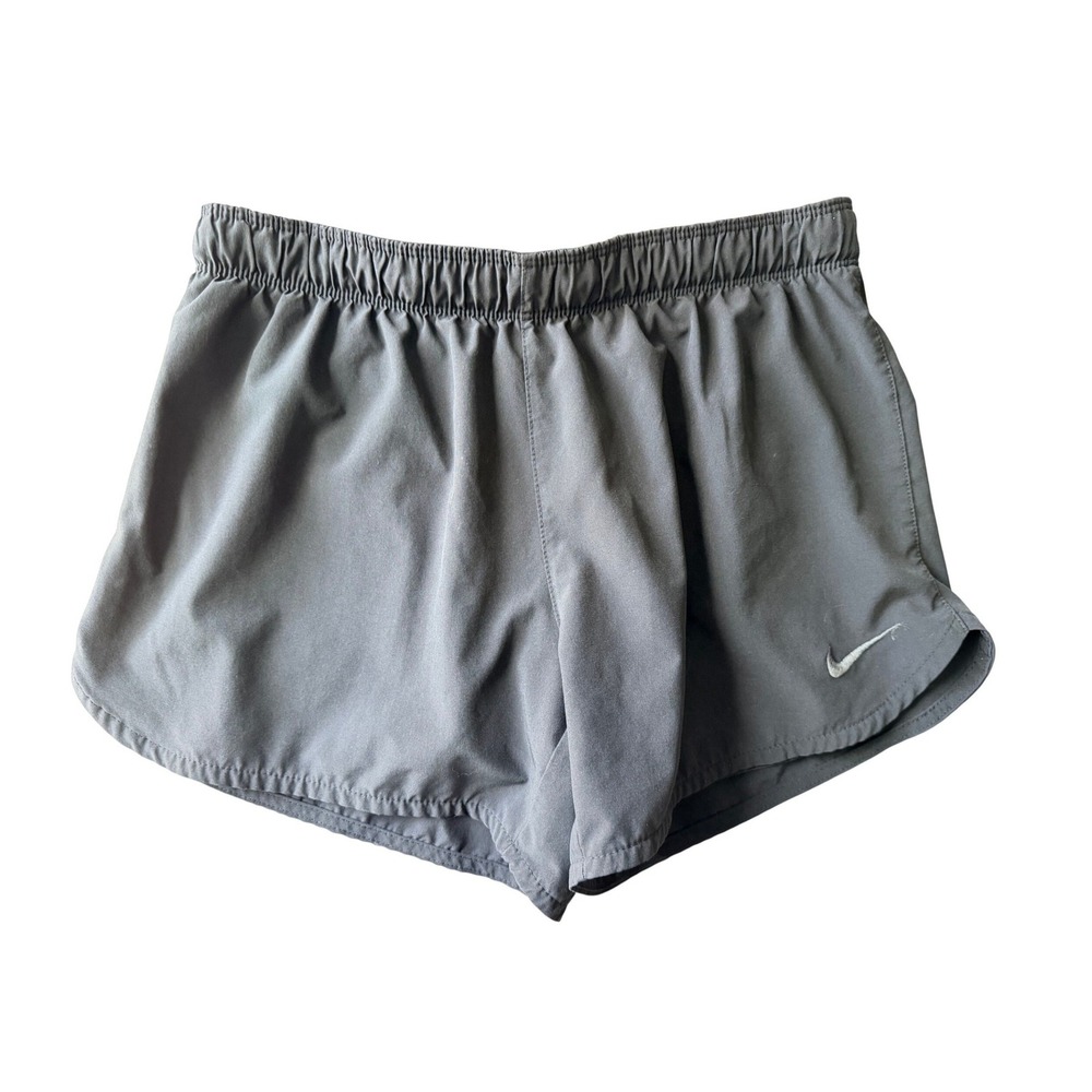 Nike Dri-FIT Womens Running Shorts Dark Grey Charcoal Athletic Training Size S
